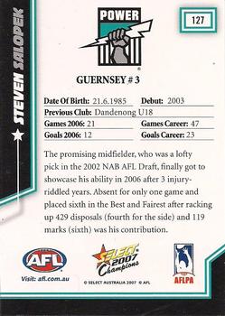 2007 Select AFL Champions Signature Series #127 Steven Salopek Back